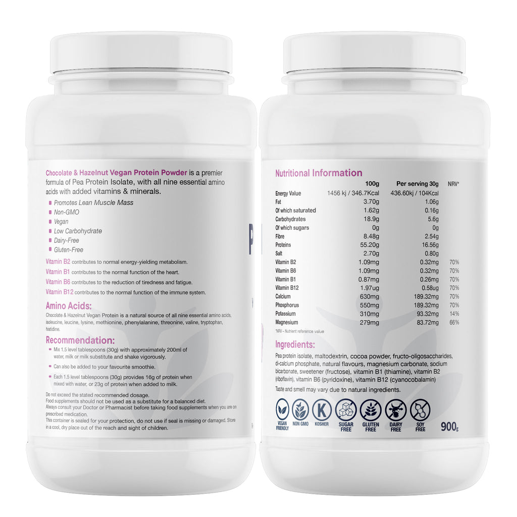 Pea Protein Powder – Chocolate & Hazelnut